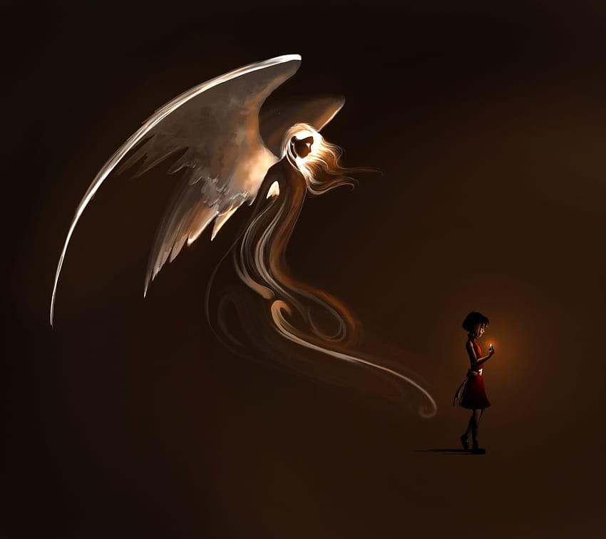 angel, girl, children, light HD wallpaper