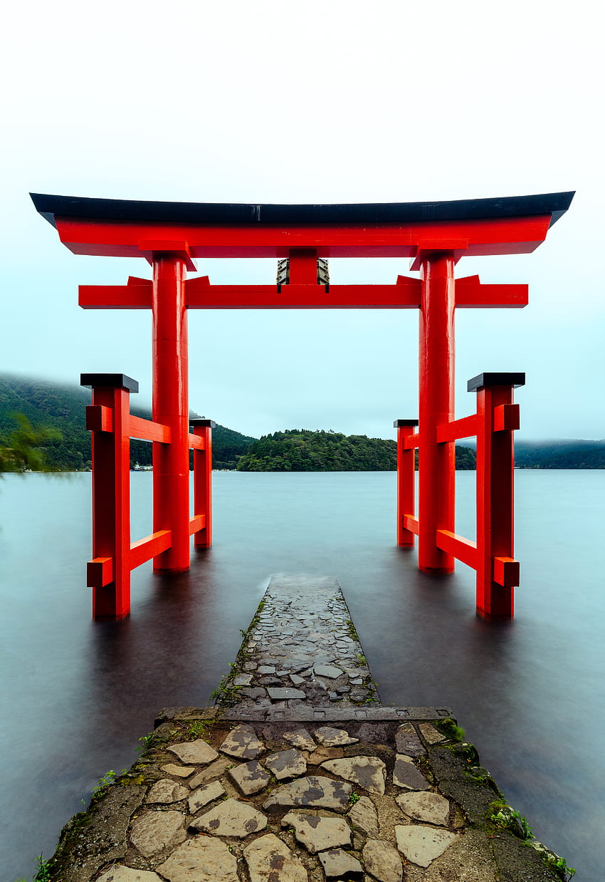 Torii Japan Red Lake - Résolution :, Torii japonais Fond d'écran de téléphone HD