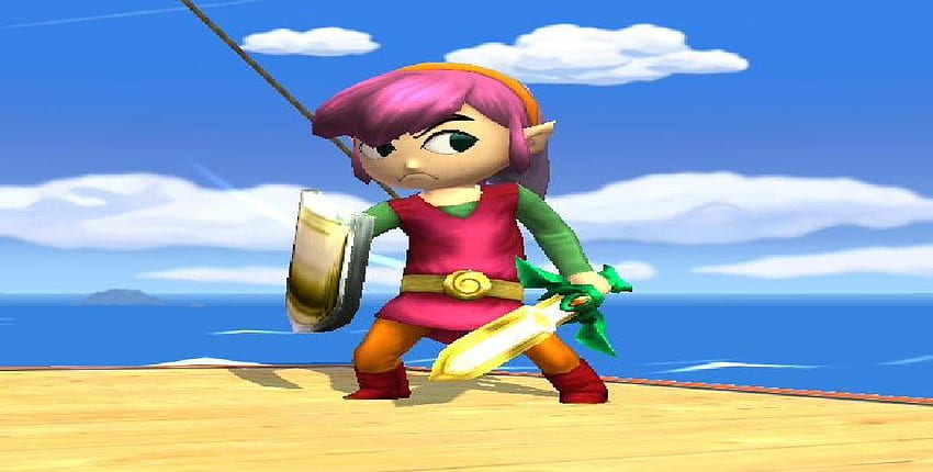 What are you Looking At?, toon link, ssbb, ship, anime, wii, clouds, link to the past toon link HD wallpaper