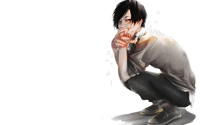 Dark Handsome Anime Boy HD wallpaper