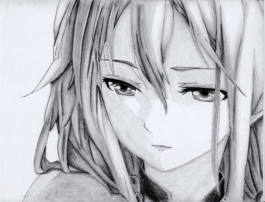 Sad Girl Sketch Sad Girl Animation Sketch - Sketch Sad Anime Drawings - -, Sad Anime Girl Black and White HD wallpaper