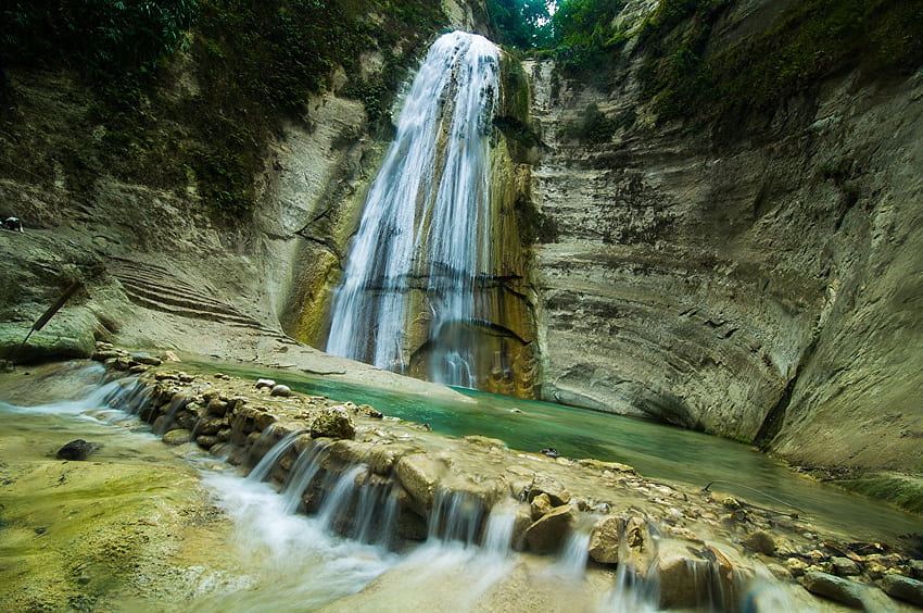 Philippines Dao Falls Rock Nature Waterfalls HD wallpaper