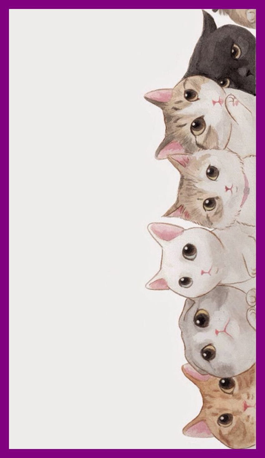 Increíbles de gatos de dibujos animados lindos de populares y tendencias, dibujos animados de gatos fondo de pantalla del teléfono