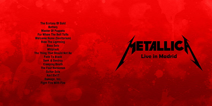 Metallica Thrash Metal Heavy Album Cover Art Poster - High Resolution Red Metallica, Metallica Black Album HD wallpaper