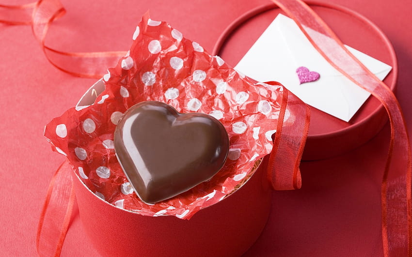Feiertage, Essen, Herzen, Schokolade, Liebe, Valentinstag HD-Hintergrundbild