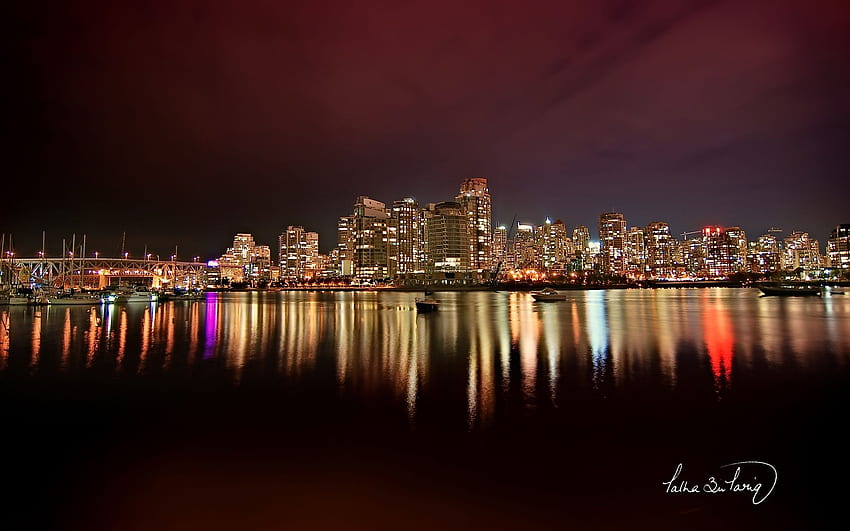 Vancouver City Nights . Cool, Vancouver Skyline HD wallpaper
