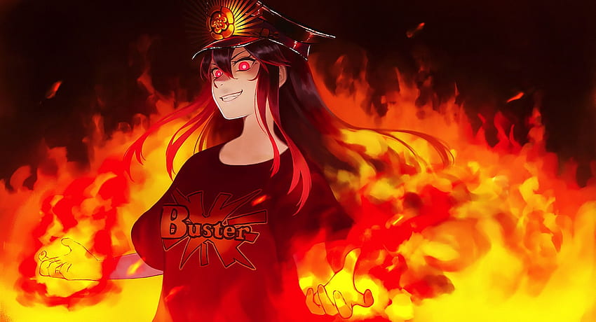 Oda Nobukatsu, Fate Grand Order, Fire, Anime Girl, Angry, , , Background, 82ef0a HD wallpaper