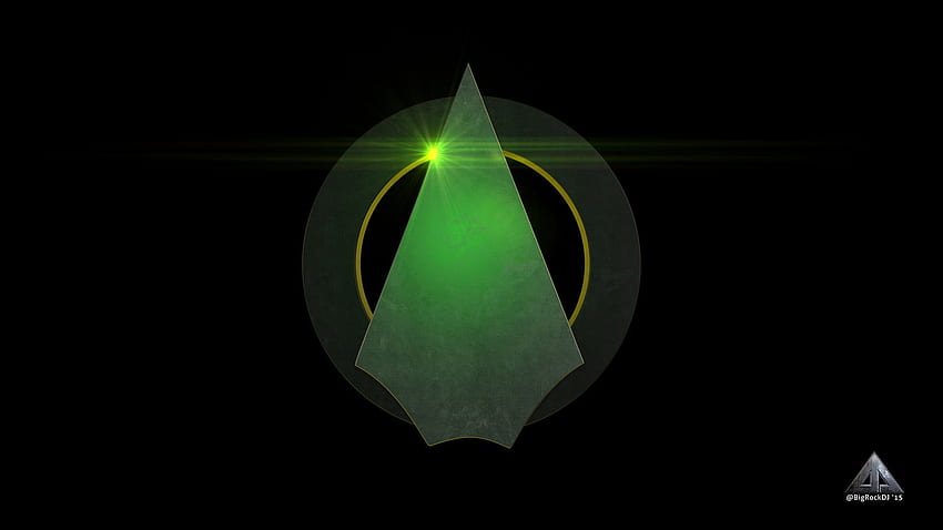 Strzałka i błysk, logo zielonej strzałki Tapeta HD