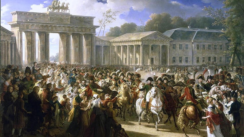 Berlim obra de arte Arte clássica Portão de Brandemburgo Napoleão papel de parede HD