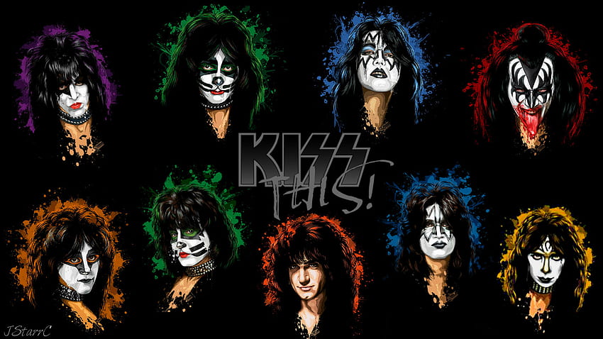 Kiss - wszyscy członkowie zespołu Kiss Tapeta HD