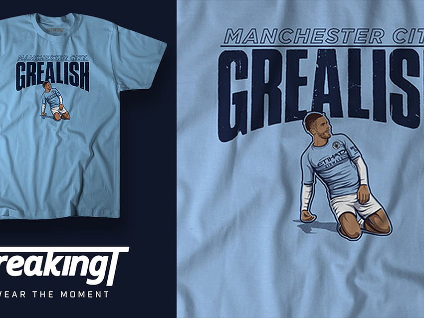 Jack Grealish T-Shirt von Manchester City jetzt im Angebot Bitter And Blue, Grealish Manchester City HD-Hintergrundbild