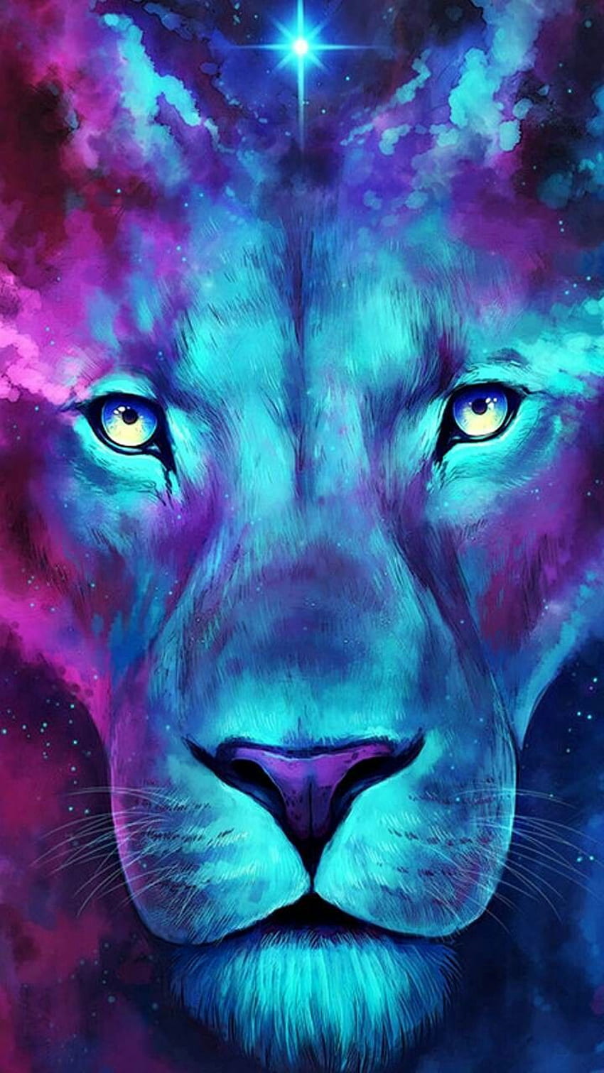 Tracy on Abstract Art. Lion , Lion artwork, Lion painting HD phone wallpaper