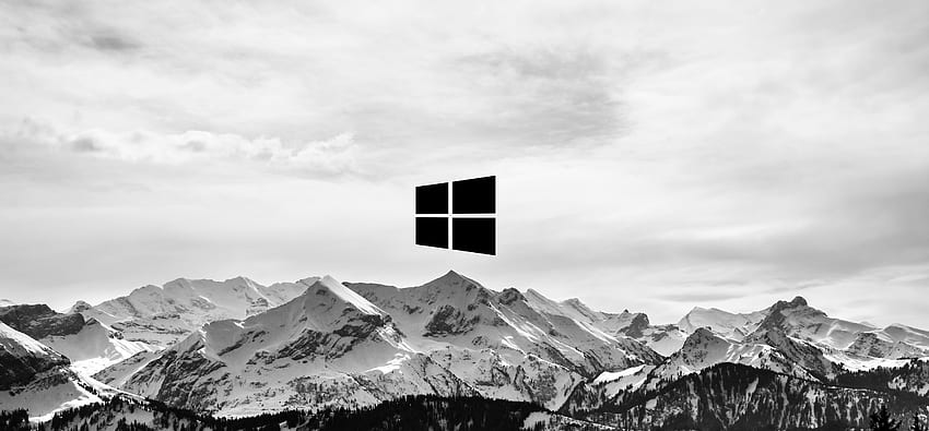 Snow Mountains Windows-Logo , Computer, , , Hintergrund und , Schneefenster HD-Hintergrundbild