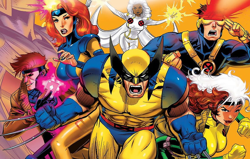 Jean Grey, Gambit, X Men, Cyclop, 1992, Wolverine, Storm, Rogue X-Men HD wallpaper
