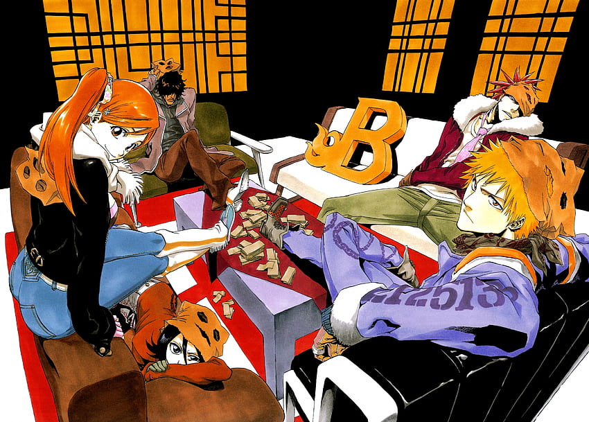 Bleichzeichen, Bleichmittel, Kuchiki Rukia, Yasutora Sado, Orihime Inoue, Anime, Kurosaki Ichigo, Abarai Renji HD-Hintergrundbild