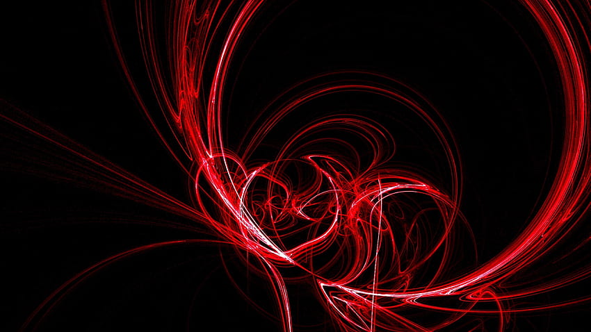 Black and Red Swirl Abstract ., U Red HD wallpaper