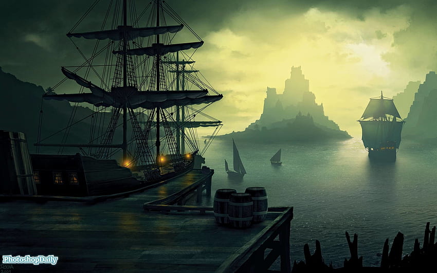 Pirate Ships HD wallpaper