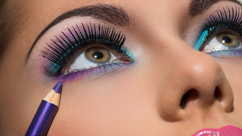 Eyes Pencils Eyelash lash Makeup Wajah Hidung Cantik, 2560X1440 Makeup Wallpaper HD