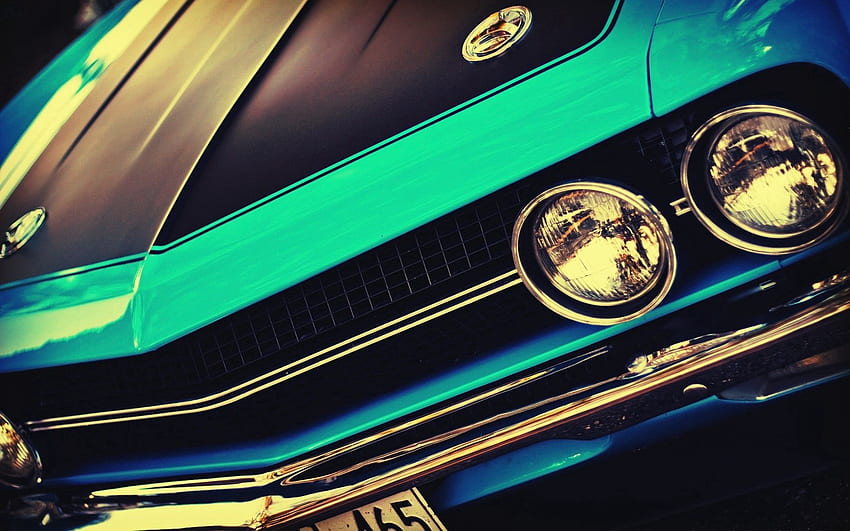 Challenger, Cars, Lights, Headlights, Front Bumper, Muscle Car, Classic Car, Street Rod HD wallpaper
