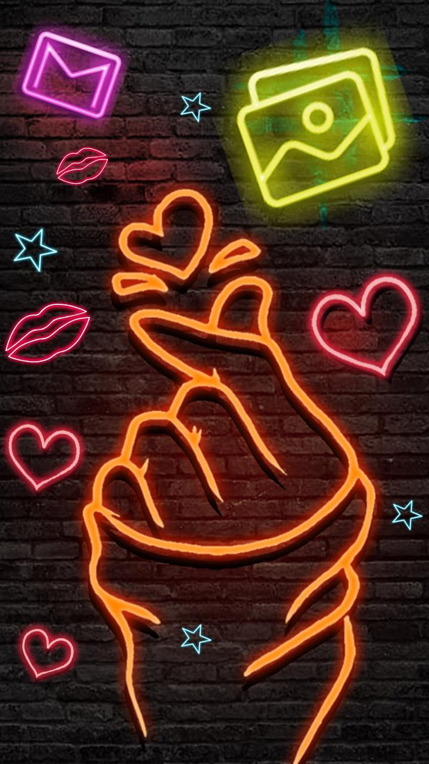 Neon, Led, Love Themes & for Android, Red LED HD phone wallpaper
