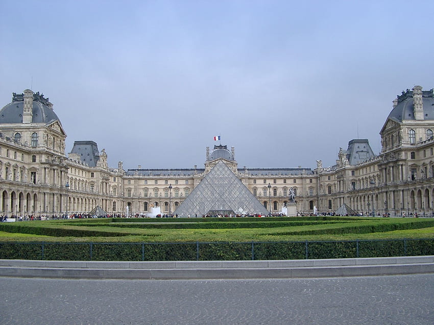 париж архитектурен музей лувър музей високо качество, висока разделителна способност, Лувър изкуство HD тапет