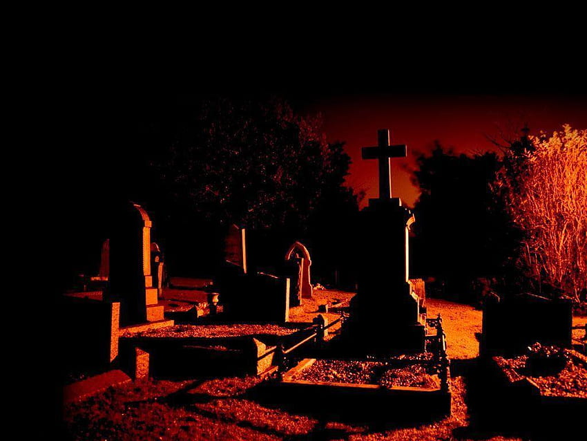 Friedhof, dunkles Grab HD-Hintergrundbild