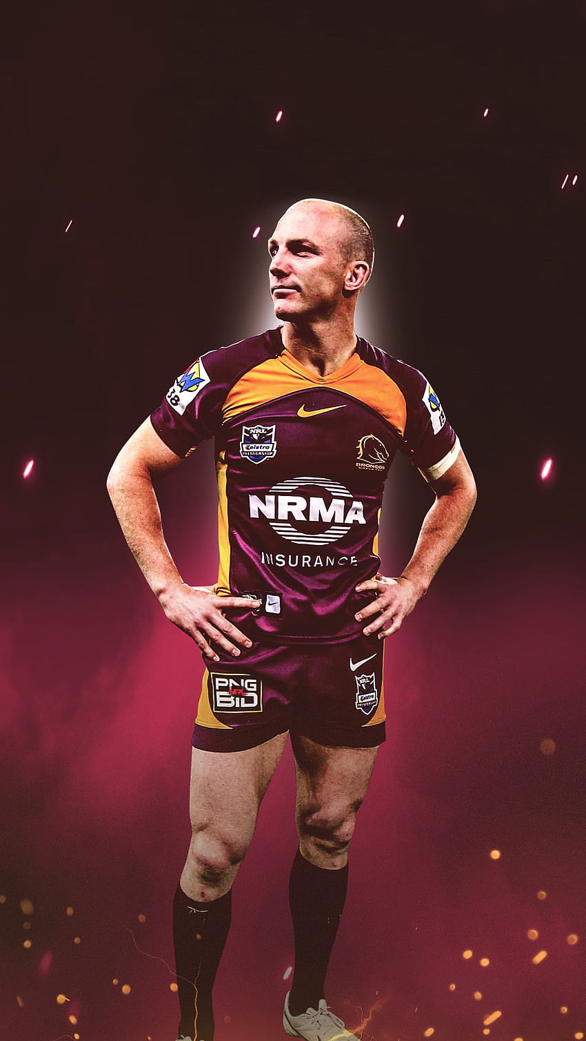 Darren Lockyer. Loker Darren, Brisbane broncos, liga Rugby wallpaper ponsel HD
