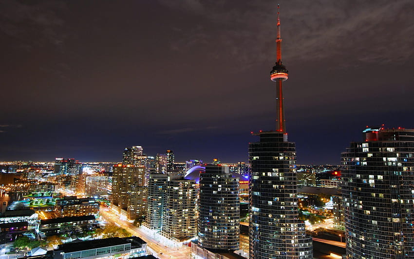 Lampu Malam Toronto - Toronto Di Malam Hari - Wallpaper HD