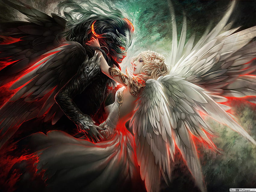 Angel and Demon, Angels Vs Demons HD wallpaper