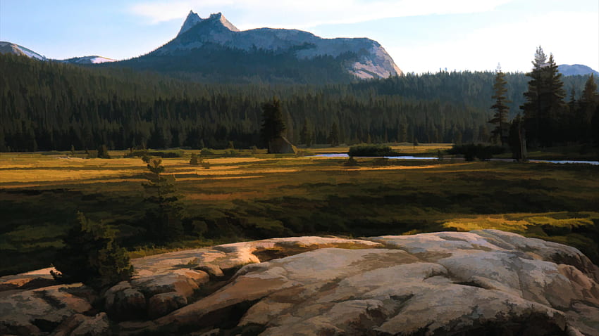 Yellowstone Landscape - edit [3840 x 2160]: HD wallpaper