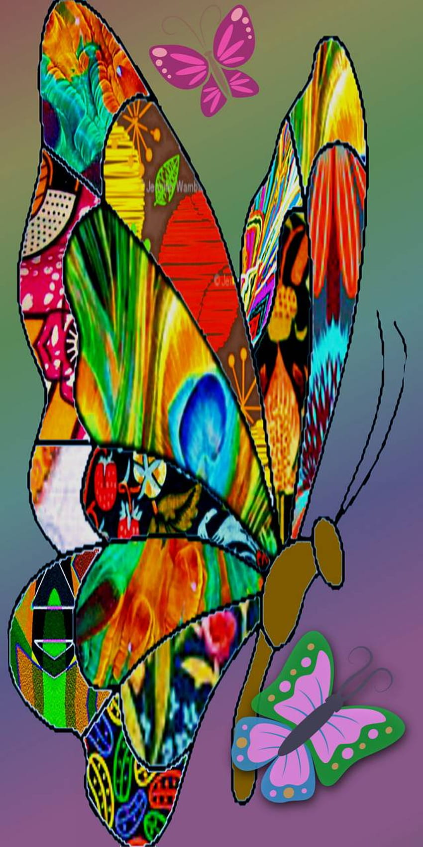 Butterflies, Psychedelic Butterfly HD phone wallpaper