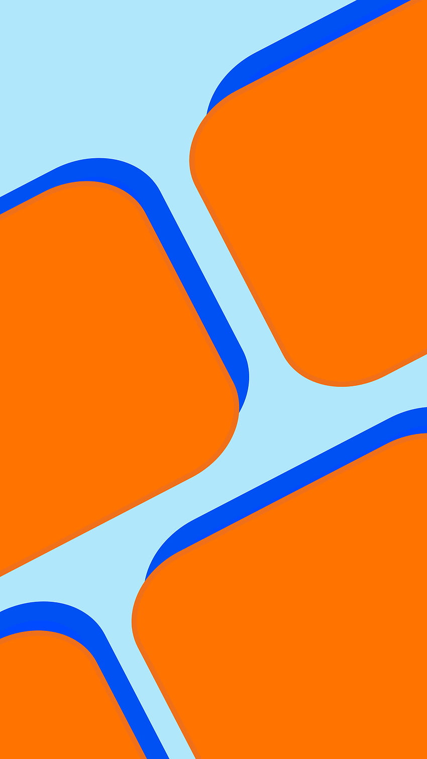 BRICKS, orange, symbol, blue, symmetry, designs HD phone wallpaper