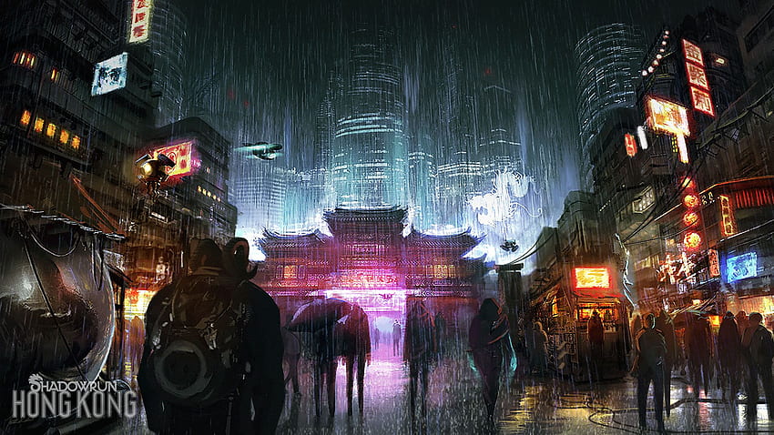 Shadowrun, Tokio der Zukunft HD-Hintergrundbild
