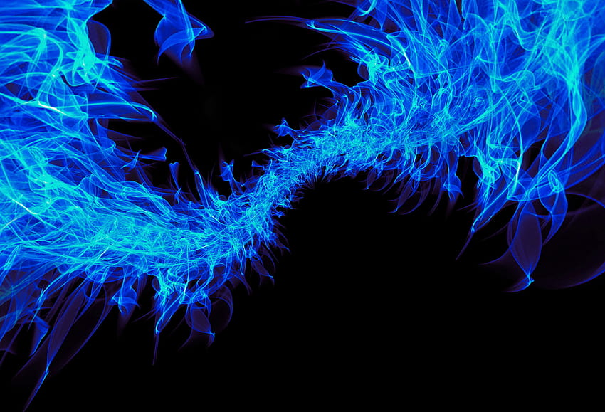 Blue flame 3D, Blue Flames HD wallpaper