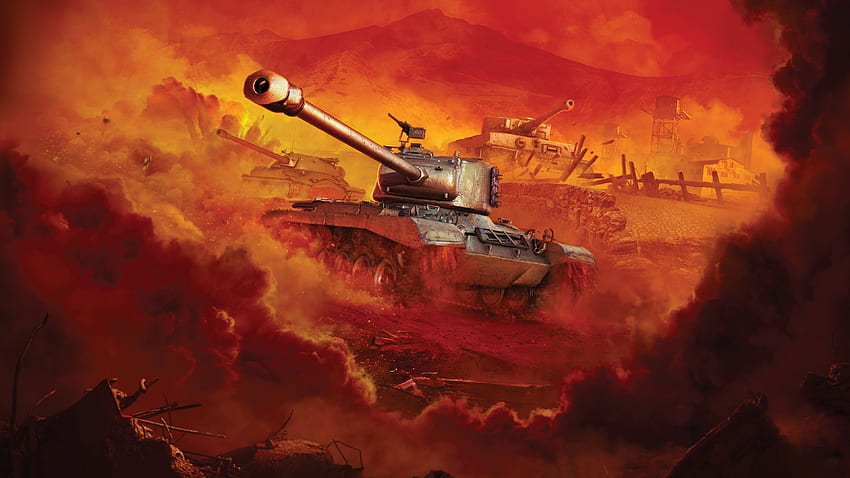World of Tanks ゲーム、ゲーム、、、背景、および、World of Tanks ロゴ 高画質の壁紙