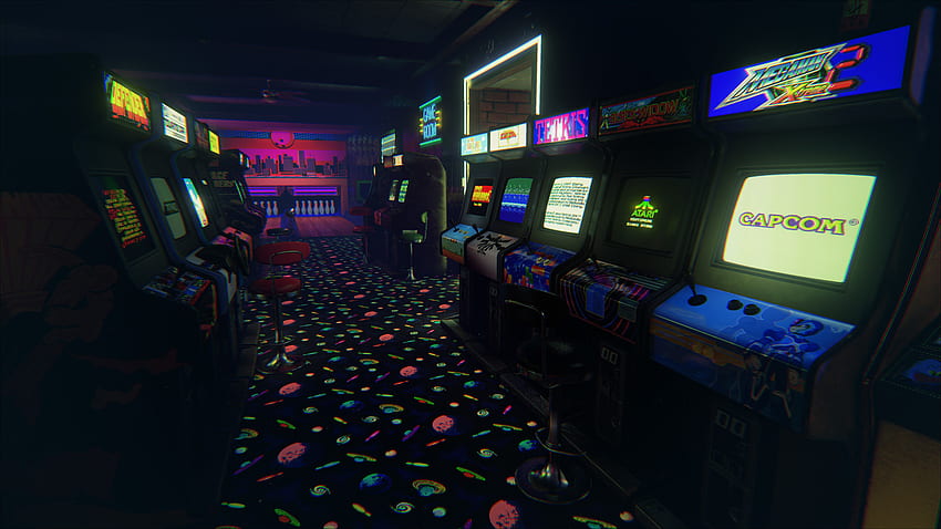 O New Retro Arcade oferece um fliperama completo dos anos 80 para jogar - The Rift. papel de parede HD
