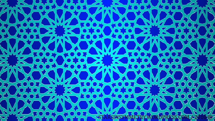 Project Islamic Star Pattern Redux - Black And White, Blue and White Pattern HD wallpaper