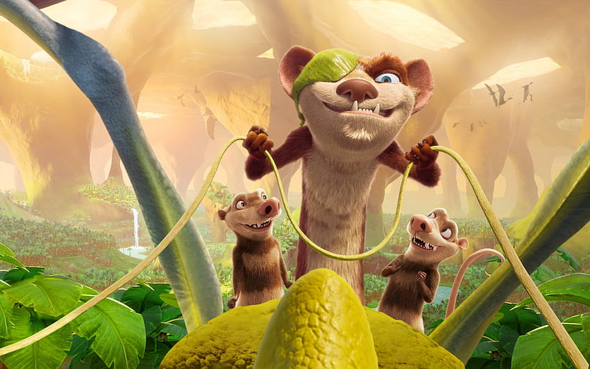 2022, The Ice Age Adventures of Buck Wild, poster, promo materials, main characters, Orson, Manny, Sid HD wallpaper
