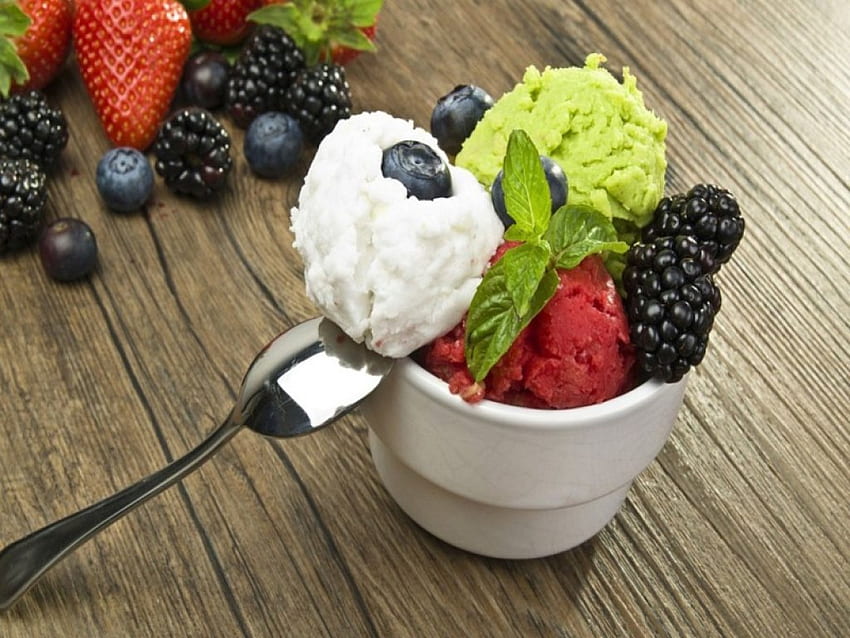 Sweet Moments, Sweet, Fruits, Ice Cream, Food HD wallpaper