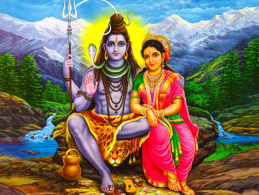 マタ パールヴァテ​​ィ - シヴァ神とマー パールヴァテ​​ィ - & 背景、シヴ シャンカール 高画質の壁紙