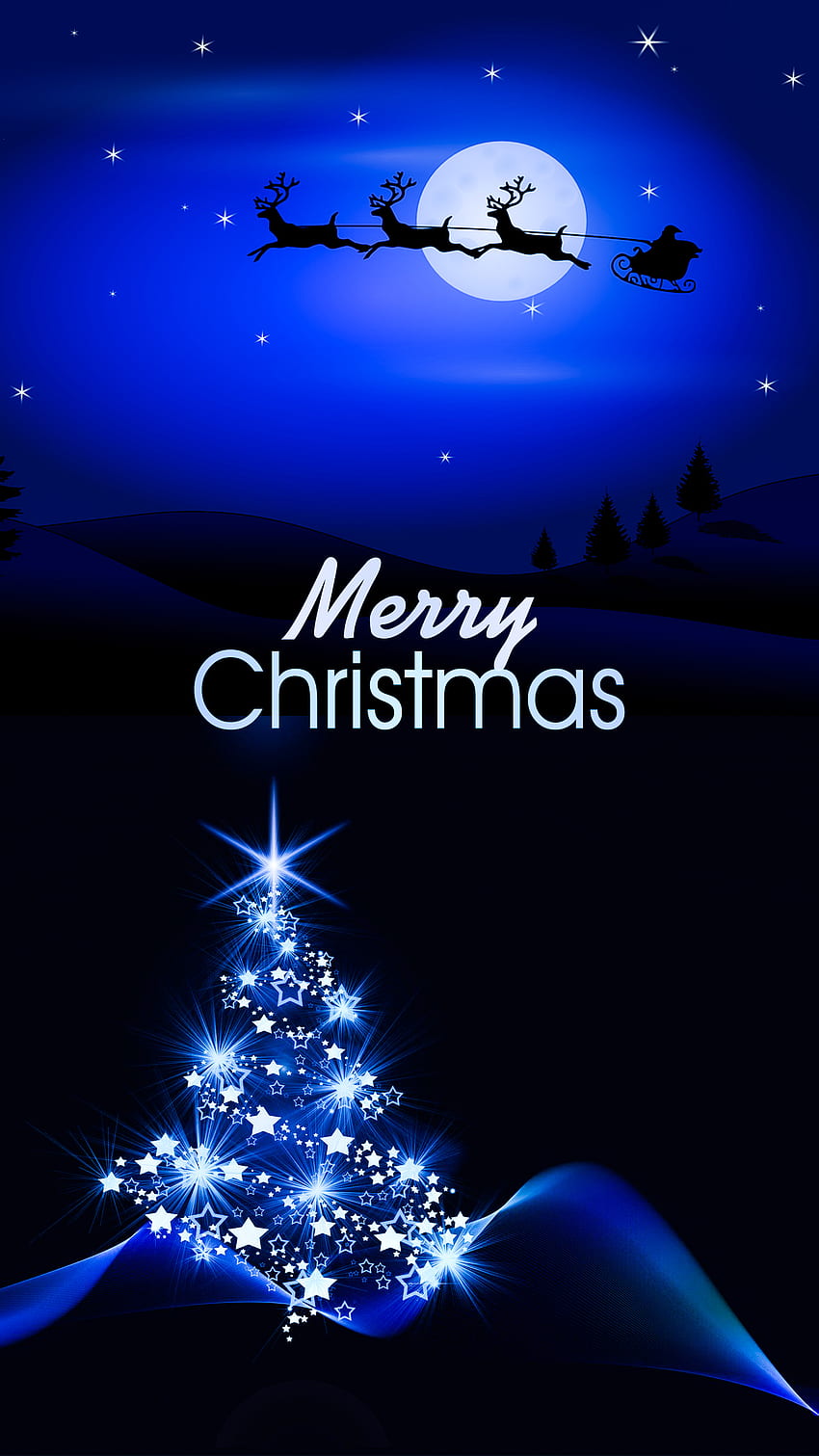 Merry Christmas, Merry Christmas santa, christmas tree, night ...