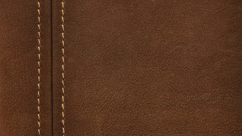 seam, texture, thread, leather, background, brown HD wallpaper
