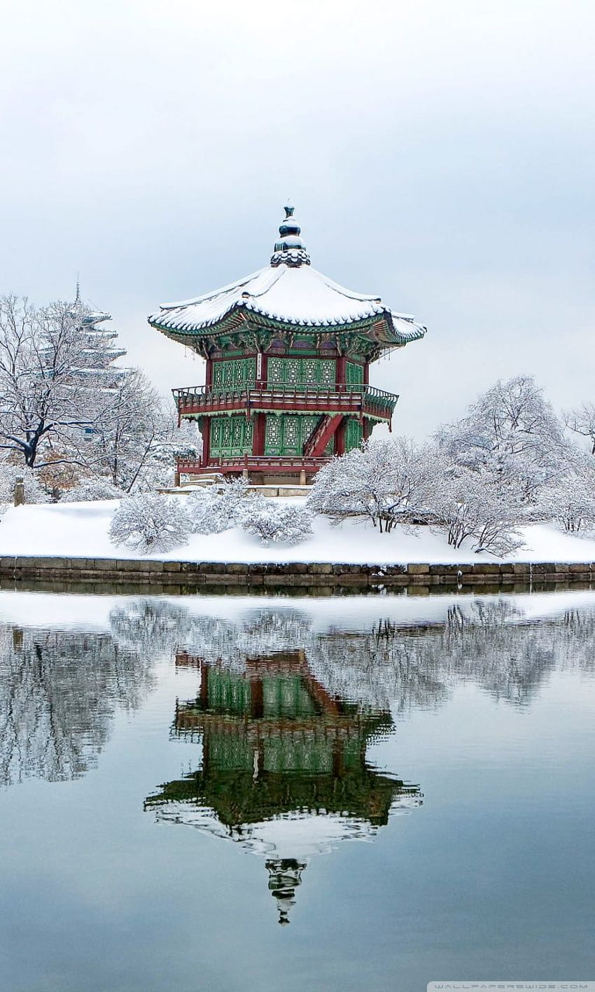 Gyeongbok Palace, Corée du Sud, Winter Ultra Background for U TV : Widescreen & UltraWide & Laptop : Tablet : Smartphone, Korean Winter Fond d'écran de téléphone HD