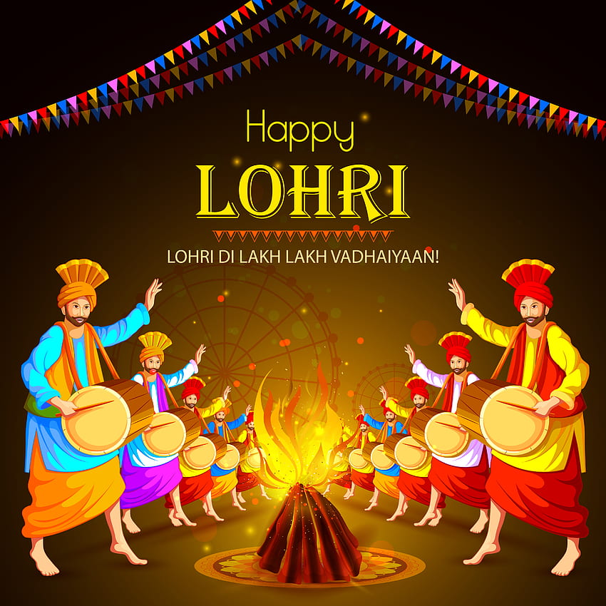 Happy Lohri 2022: Wishes, , , Status, Quotes, Messages and WhatsApp Greetings in English, Hindi and Punjabi to Share HD phone wallpaper