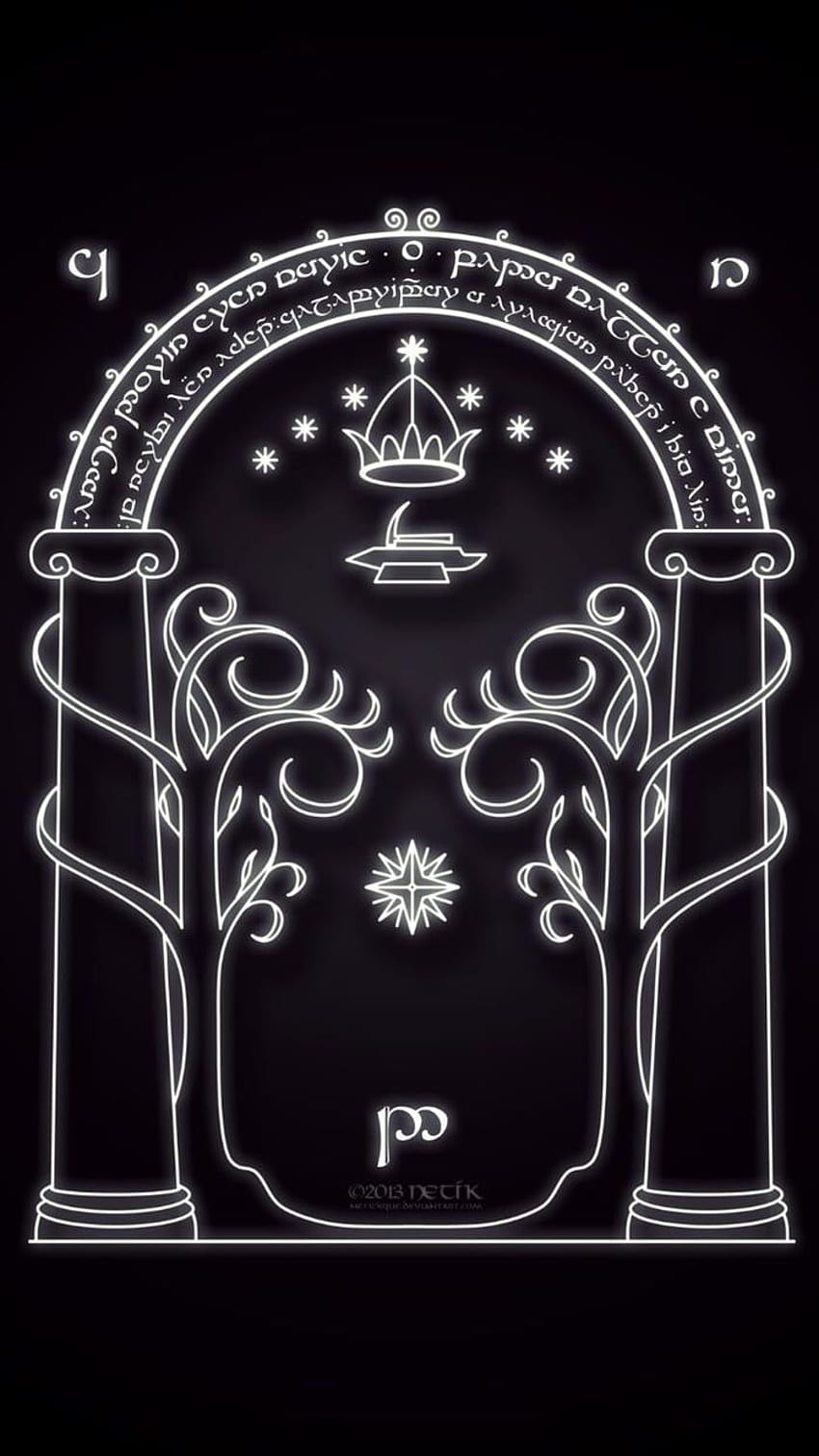 The Gates of Durin, Lord of Moria. My personal lock screen - . Lord of the rings tattoo, Lotr art, Hobbit art, Moria Gate HD phone wallpaper