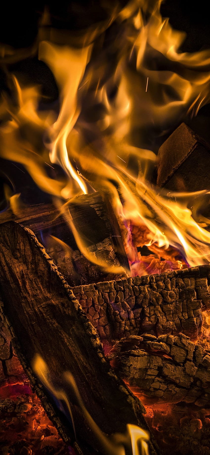 Firewood, Fire, Flame IPhone 11 Pro XS Max , Background, ,, Campfire HD phone wallpaper