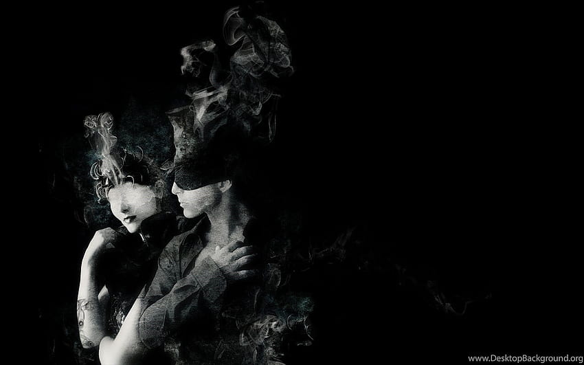 Black Couple Dark Smokey Background HD wallpaper