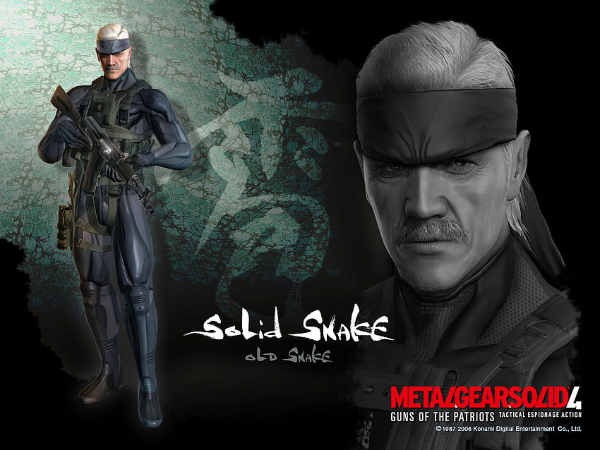 Metal Gear Solid 4- Solid Snake (vieux serpent), jeux vidéo, metal gear solid Fond d'écran HD
