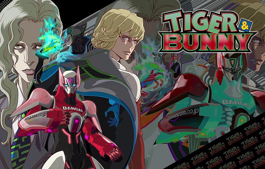 armor, guys, cool, Bunny, Tiger and Bunny, fighting robots, Tiger & Bunny for , section сёнэн HD wallpaper