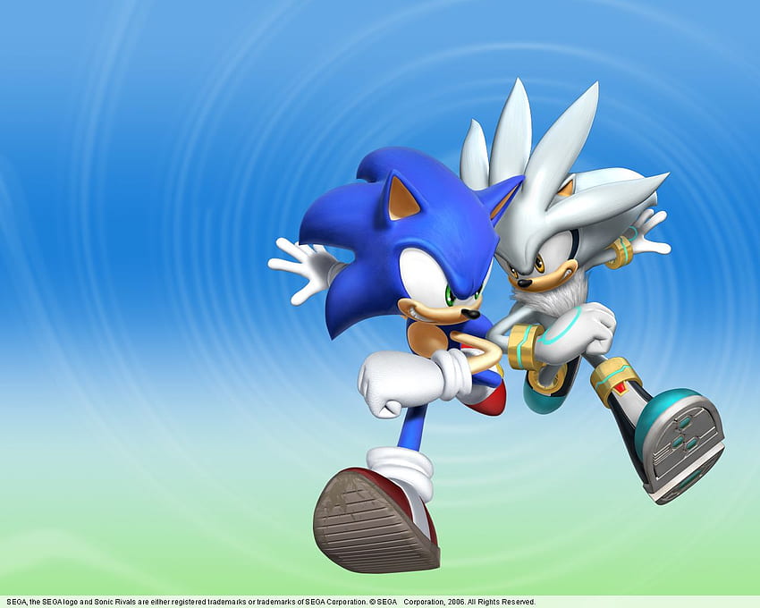 Silver The Hedgehog And Sonic HD wallpaper